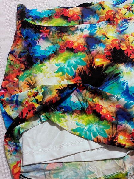 TROPICAL SKORT FITNESS SKIRT
