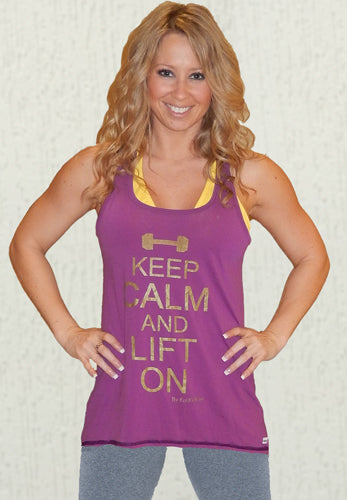 Keep Calm Relaxed Fit Tank *Berry